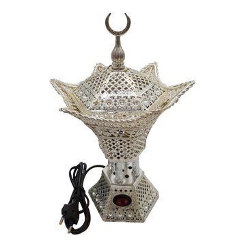 Electrical Bakhoor Burner & 50g Fragrance Paste - Silver